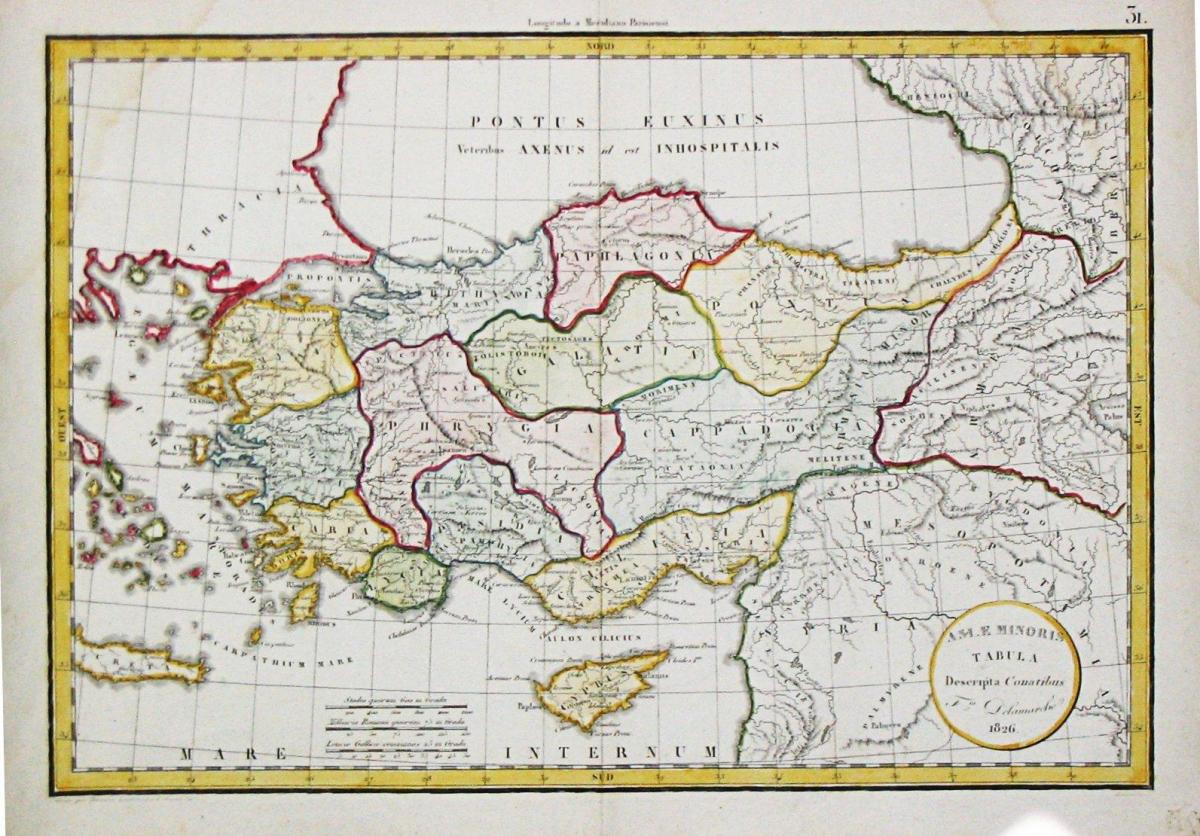 carte de la Turquie vieux