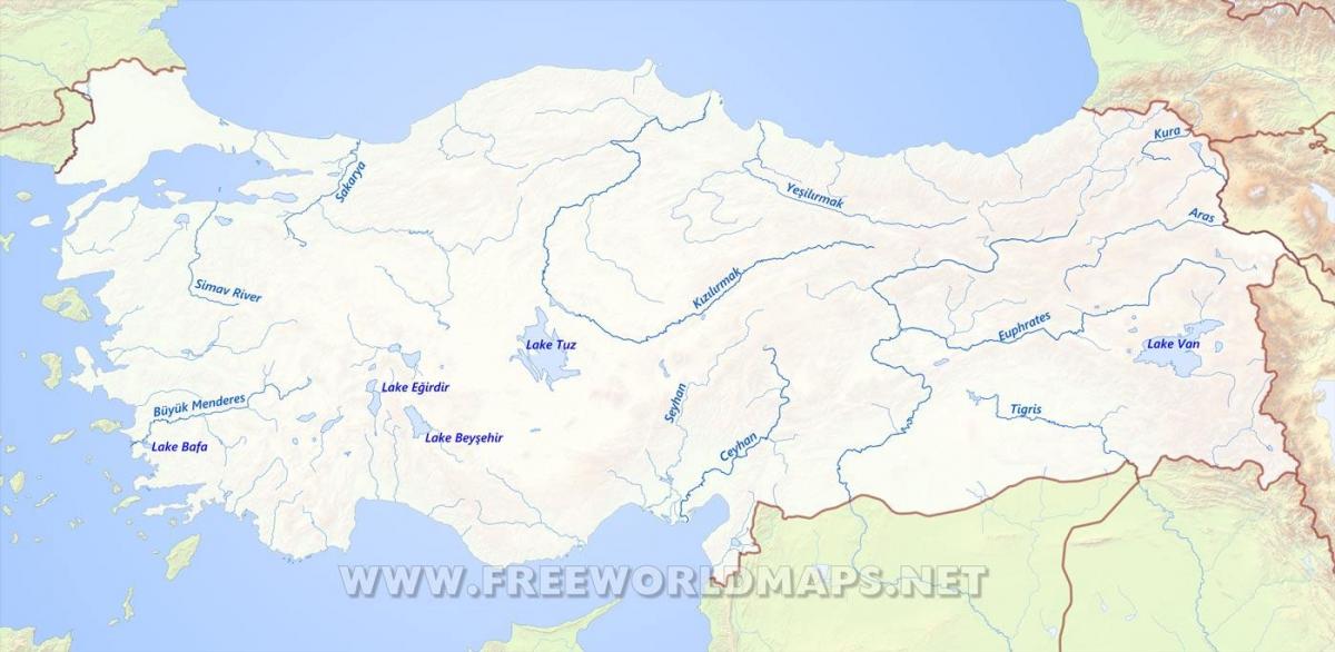 carte de la Turquie de la rivière