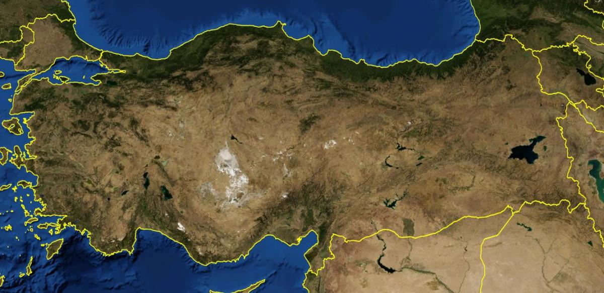 carte de la Turquie par satellite