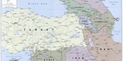 Carte de l'est de la Turquie