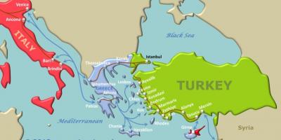 Carte de la Turquie ferry