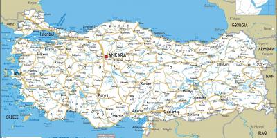 Carte de la Turquie route