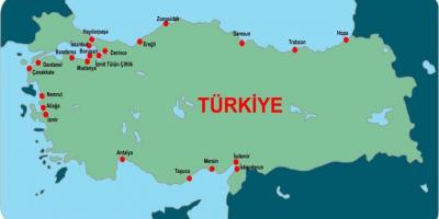 Carte de la Turquie ports
