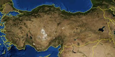 Carte de la Turquie par satellite
